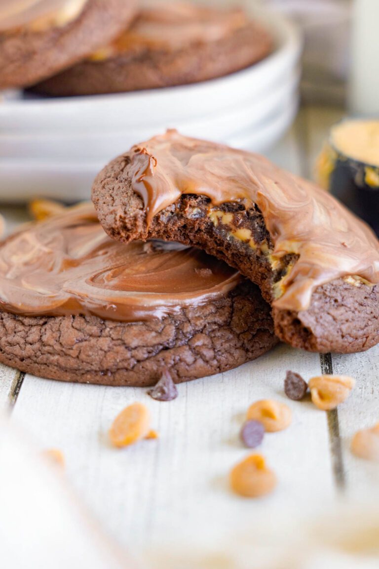 Easy Peanut Butter Brownie Cookies LemonPeony