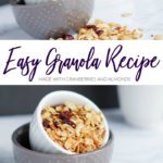 Easy Granola Recipe with Cranberries an Almonds