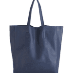 Blue Leather Tote