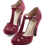 Burgundy Vintage Heels