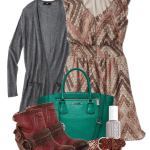 Womens Fall Outfit with Trendy Brown Booties