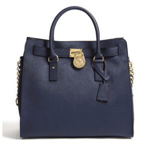 Michael Kors Navy Tote - Lemon Peony