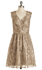 Twinkling at Twilight Dress in Champagne