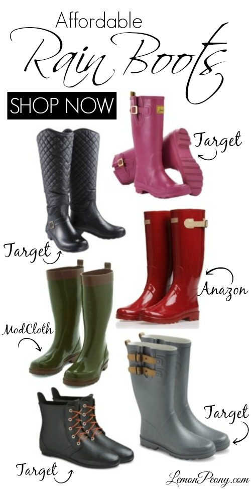 Inexpensive women's hot sale rain boots