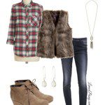 Flannel and Fur Vest Fashion Trends