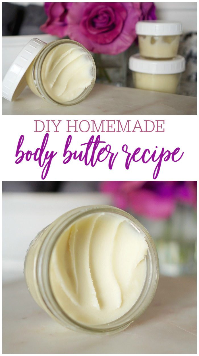 DIY Homemade Body Butter Recipe! All Natural and Only 4 Ingredients that are safe for your skin! The Perfect for lotion for using with Essential Oils!