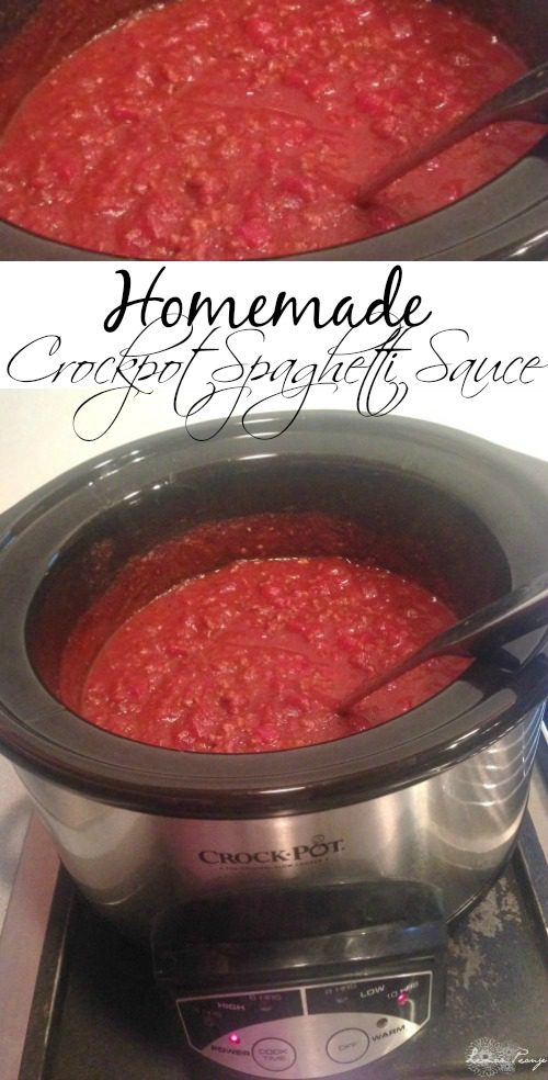 Homemade Crockpot Spaghetti Sauce