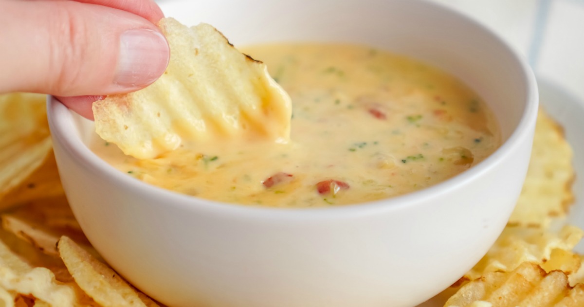Crockpot Broccoli Chicken Cheese Dip Featured