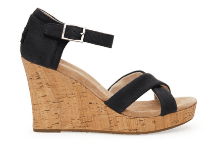 Canvas Strappy Wedges