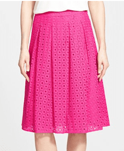 Pink Eyelet Skirt