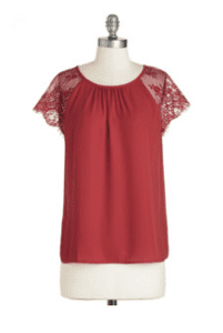 Red Lace Top