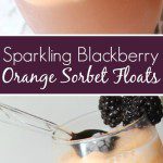 Sparkling Blackberry Orange Sorbet Floats