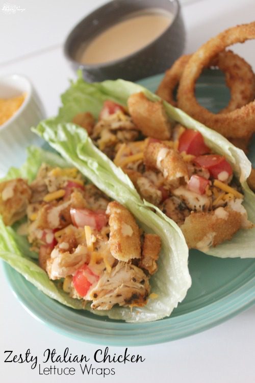 Zesty Italian Chicken Lettuce Wraps Recipe!