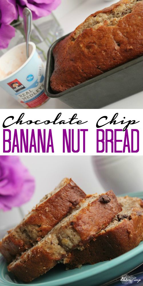 Chocolate Chip Banana Nut Bread Recipe!