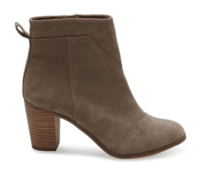 Toms Taupe Suede Booties