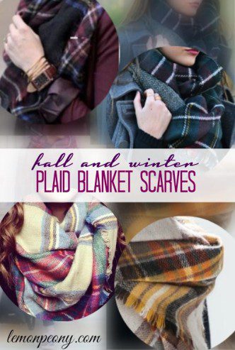 Plaid Blanket Scarves