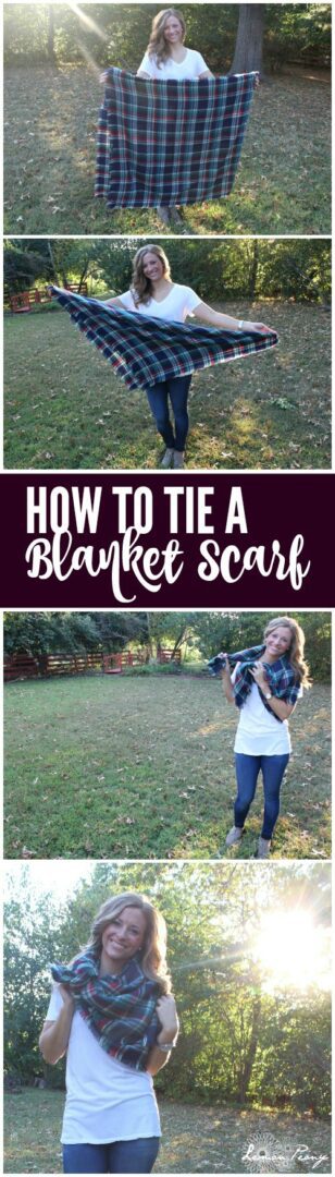 How to Tie a Blanket Scarf! Cute Fall and Winter Everyday Casual Style Fashion Trends and Simple Steps to tie Blanket Scarves!