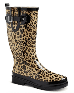 Leopard Print Rain Boots