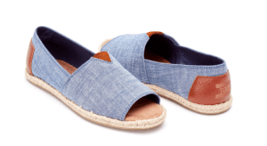 CHAMBRAY WOMEN'S OPEN TOE ALPARGATAS