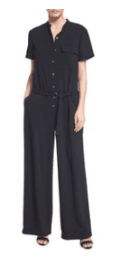 DKNY Short-Sleeve Crepe Wide-Leg Jumpsuit