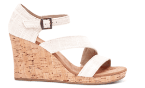 NATURAL LINEN WOMEN'S CORK CLARISSA WEDGES