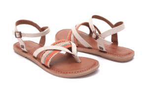 NATURAL MULTI WOVEN STRIPE WOMEN'S LEXIE SANDALS