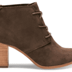 CHOCOLATE BROWN SUEDE WOMEN’S LUNATA LACE-UP BOOTIES