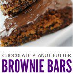 Chocolate chip peanut butter brownie bars