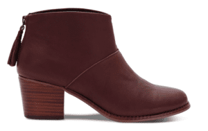 OXBLOOD FULL GRAIN LEATHER WOMEN'S LEILA BOOTIES