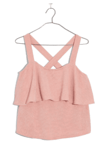 Texture & Thread Tiered Tank