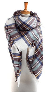 Women's Winter Soft Plaid Tartan Checked Scarf