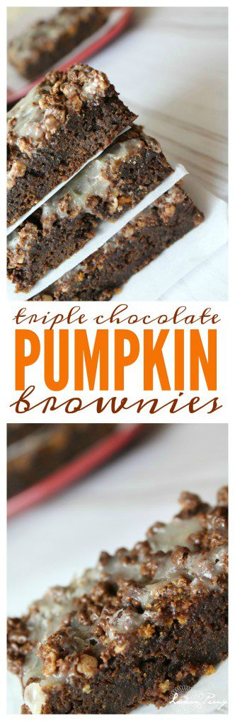 Triple Chocolate Pumpkin Brownies Recipe