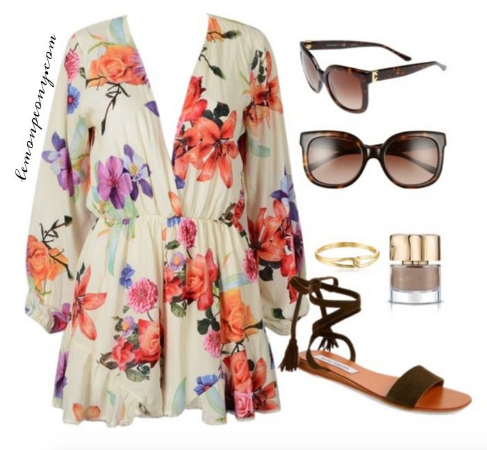 Floral Romper and Accessories