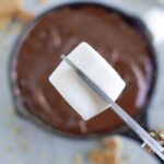 Chocolate S’mores Dip Cut Marshmallows