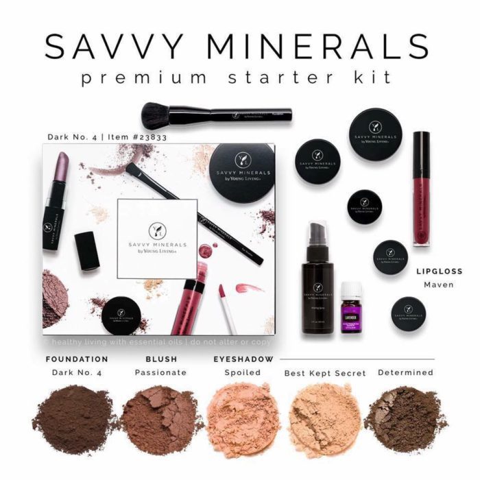 Savvy Minerals Premium Starter Kit by Young Living! Natural, Toxic Free, Chemical Free, Vegan Friendly Makeup including Foundation, Blush, and Eye Shadow!