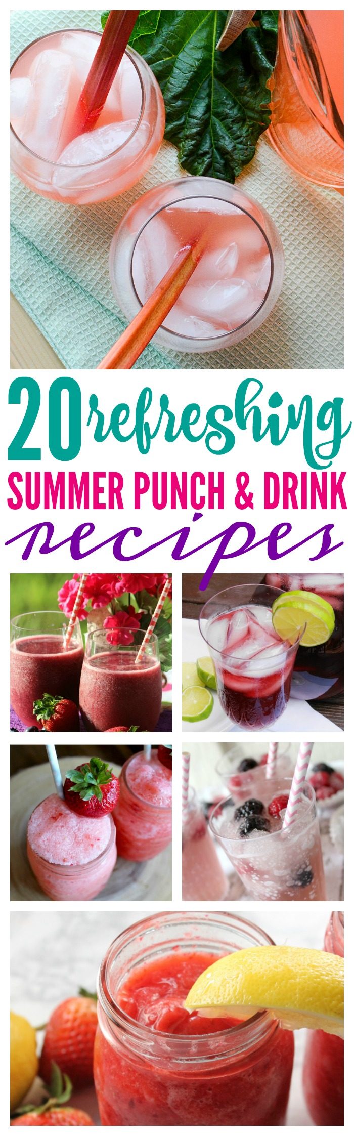 Summer Punch and Drink Recipes! Frozen Drinks, Lemonade, Non-alcoholic, kid friendly, and family favorite refreshing summer drinks that you will LOVE!