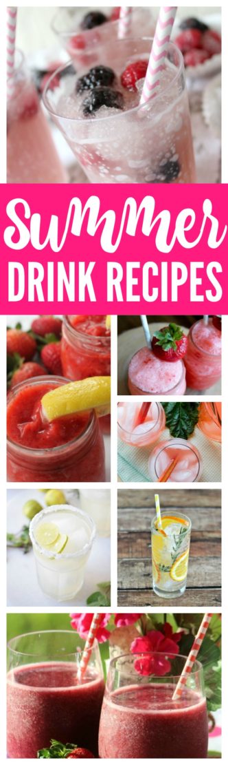 Summer Punch and Drink Recipes! Frozen Drinks, Lemonade, Non-alcoholic, kid friendly, and family favorite refreshing summer drinks that you will LOVE!