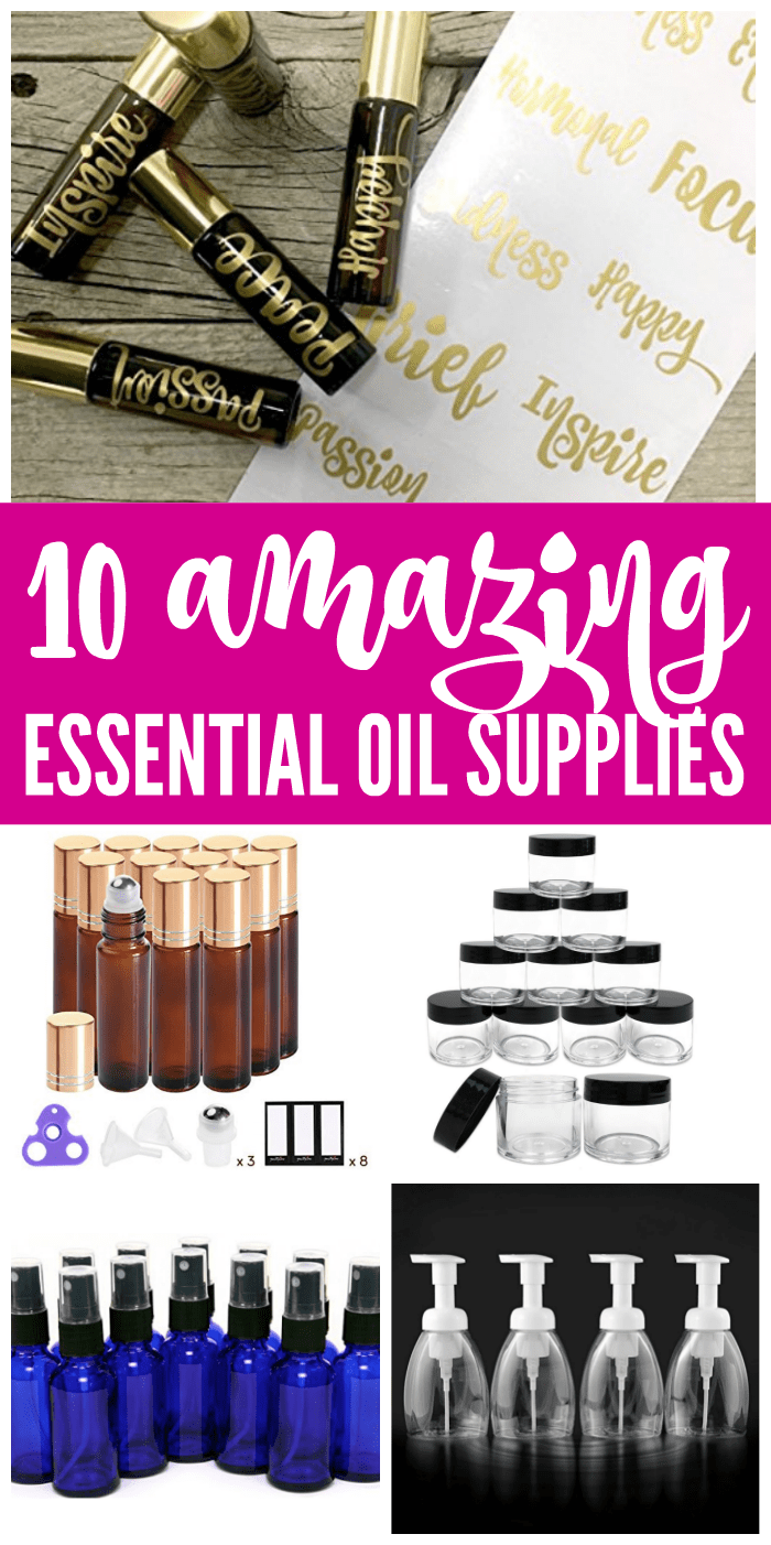 Top 10 Amazing Essential Oil Supplies You Need Now! Here are our favorite supplies and products if you love DIY and Homemade All-Natural Chemical Free Products!