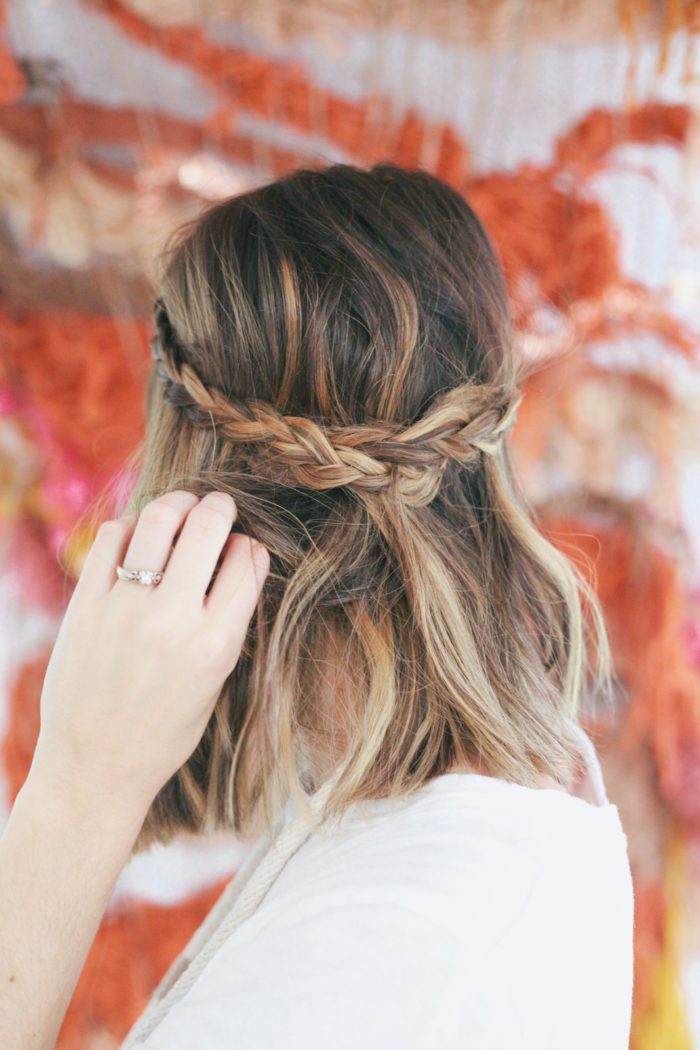 Half Up Braided Crown