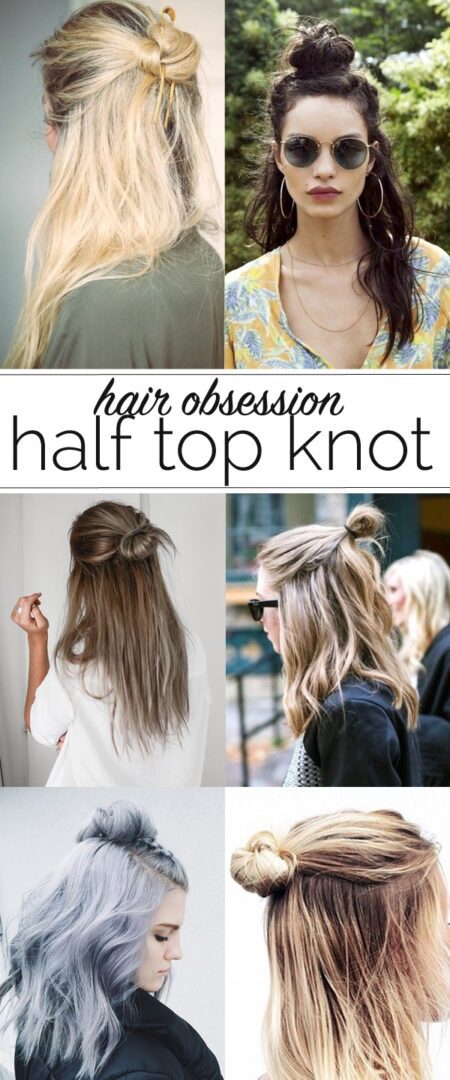 How To Do A Top Knot Half Up Half Down - How To Do A Half Top Knot With Long Hair