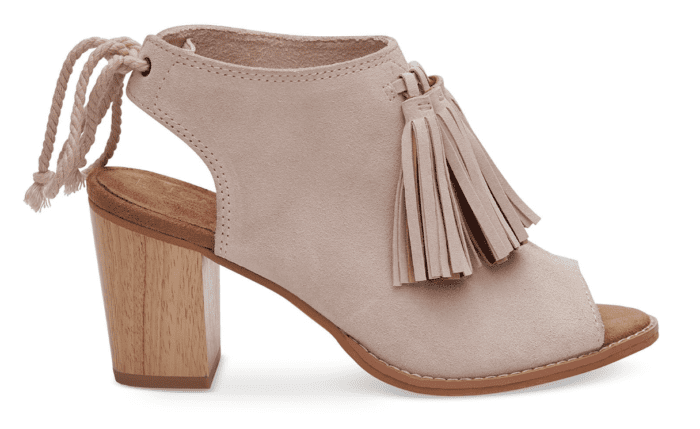 Blush Suede Tassel Booties