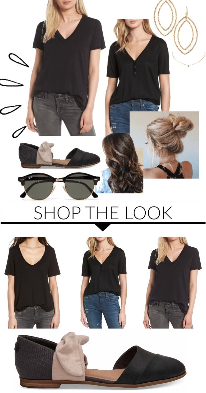 Casual Black Tee Shirts for Women! Comfortable, Casual, and Perfect for Fall and Winter!