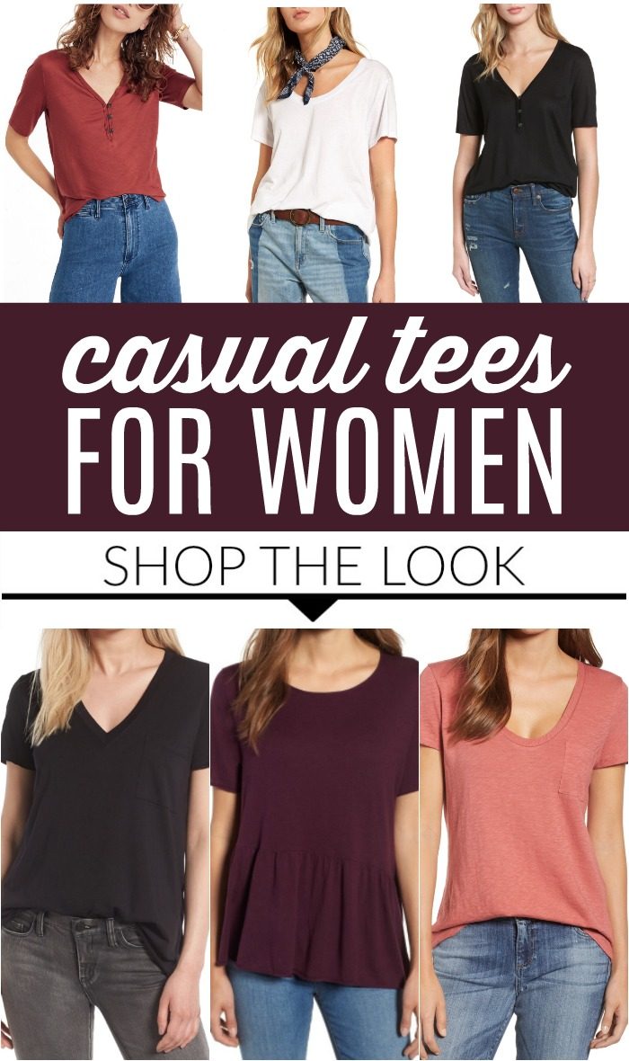 Casual Trendy Tees for Women! ALL about the laid back lazy day cute and comfortable classic style that is easy to throw together with jeans and a tee!