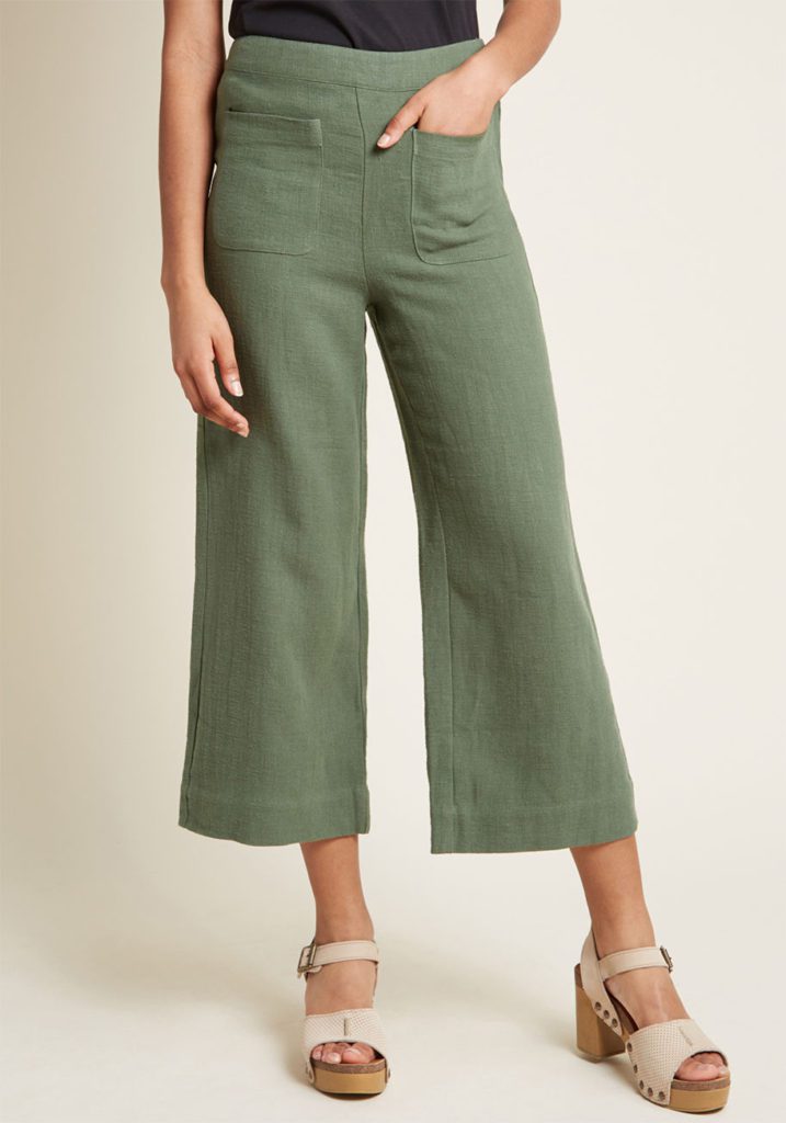 Rock It With Pockets Wide-Leg Cropped Pants