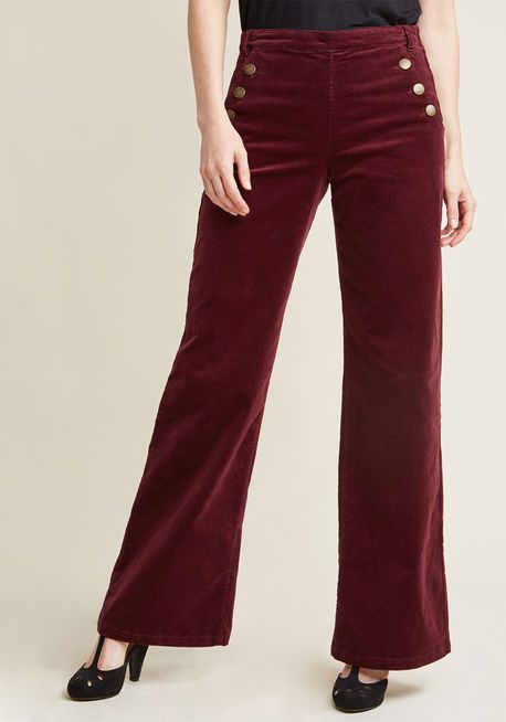 The Madison Pant in Burgundy