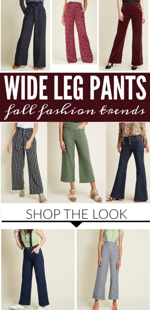 Wide-Leg Pants Fall & Winter Fashion Trends! Everyday, Adorable Women's Flashback Style with flare jeans, work pants, prints, high-waist and more at Modcloth! 