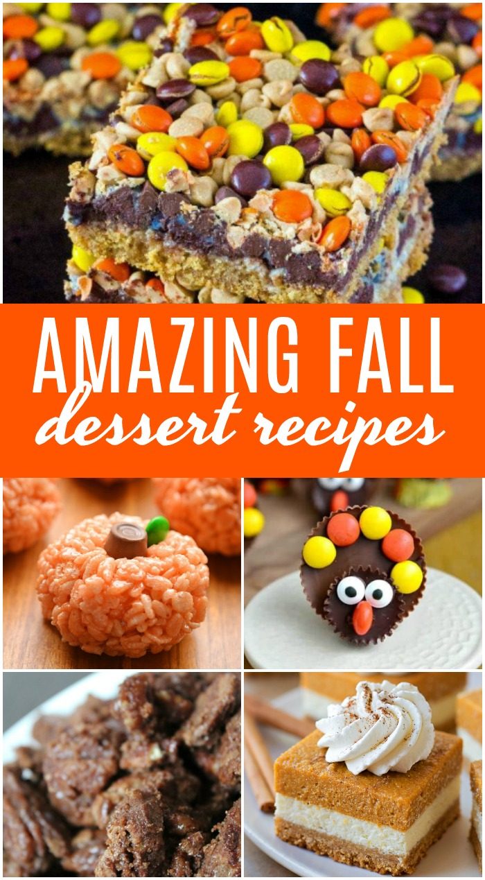 Amazing Fall Dessert Recipes! Easy Holiday Treats and Desserts for a Crowd including Cute Ideas with Pumpkin, Pies, Chocolate, and Cheesecake!