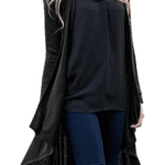 Long Sleeve Draped Open Front Cardigan