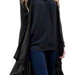 Long Sleeve Draped Open Front Cardigan