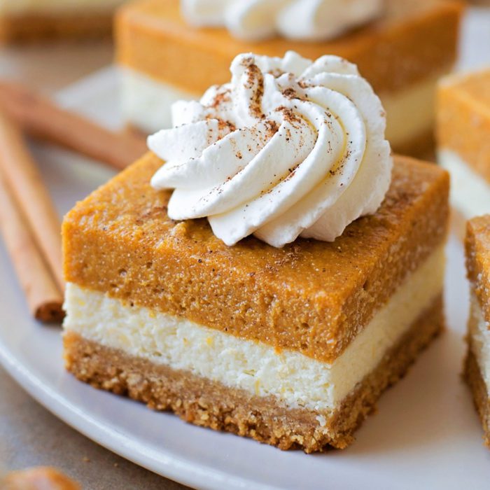 Pumpkin Pie Cheesecake Bars